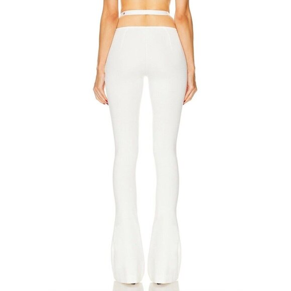 THE ATTICO Jersey Pants White - Picture 4 of 5